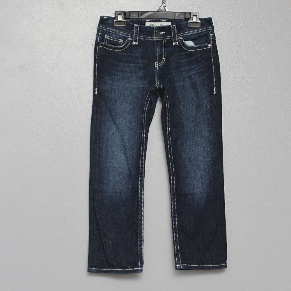 BKE Denim Harper Crop dark wash jeans